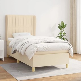 Giroletto A Molle Con Materasso Crema 90x190 Cm İn Tessuto /