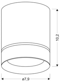 Luce Spot TUBA 1xGU10/15W/230V nero