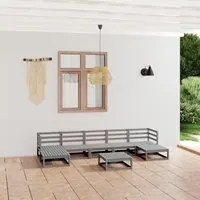 Set Divani da Giardino 8 pz in Legno Massello di Pino 3076081