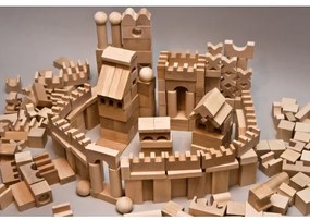 EkoToys - Blocchi di legno naturali 220 pz