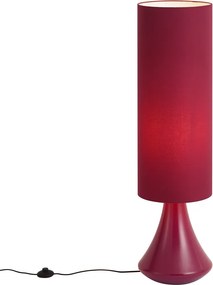 Lampada da terra retrò viola con paralume in tessuto - Mina