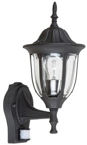 Rabalux 7837 - Applique da esterno con sensore MILANO 1xE27/60W/230V IP43 nero
