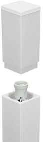 Paletto da Giardino 100cm Acciaio Inox BIANCO Squadrato IP54 Base E27 Colore Bianco