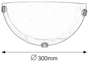 Rabalux 3001 - Applique ALABASTRO 1xE27/60W/230V vetro alabastrino