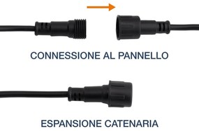 Catenaria SOLARE 15 Lampadine LED 1W Bianco Caldo - 15m Colore Bianco Caldo 2.700K