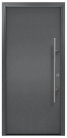Portoncino d'ingresso HORMANN Iso Pro Secur 010 L 80 x H 210 cm in acciaio grigio, apertura tirare a sinistra