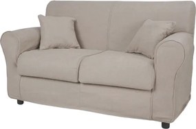 Divano 2 posti in tessuto sfoderabile VERONA 150 cm tinta unita BEIGE