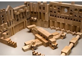 EkoToys - Blocchi di legno naturali 220 pz