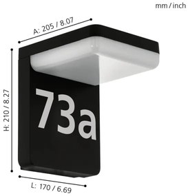Eglo 98091 - Numero civico a LED AMAROSI LED/11W/230V IP44