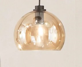Sospensione verve- 1 luce ambra attacco e14 senza base d' attacco d...