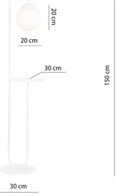 Lampada da terra in acciaio BARI LP1 E14 da interno