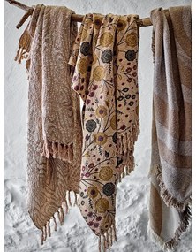 Coperta marrone in cotone riciclato 130x160 cm Eydis – Bloomingville