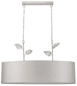 Lampadario a sospensione con catena NOEMI 2xE27/60W/230V argento