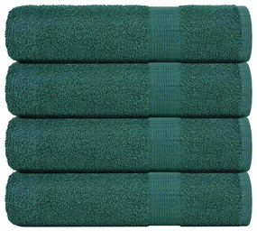 Asciugamani Da Bagno 4 Pz Verde 100x150cm 360g/m² 100% Cotone /