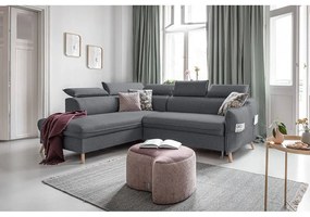 Divano letto angolare grigio scuro (angolo sinistro) Sweet Harmony - Miuform