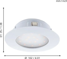 Eglo 95887- Lampada LED da incasso PINEDA 1xLED/11W/230V