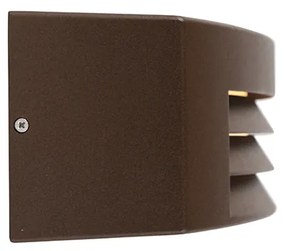 Applique da parete moderna marrone ruggine IP44 - Hurricane 1