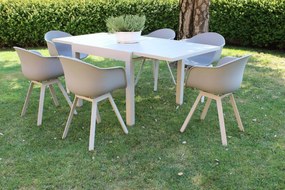 JERRI - tavolo da giardino in alluminio 90 X 90/180