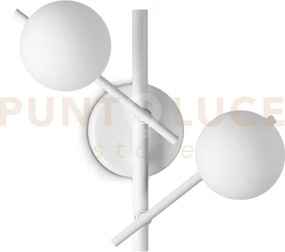 Atlas applique 2 luci attacco g9 colore bianco in metallo e diffuso...