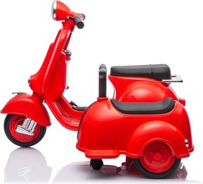 Piaggio Vespa con Sidecar Small Elettrica 6V per Bambini Rossa...