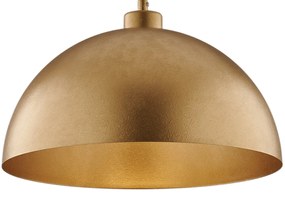 Sospensione Industrial 1 Luce Marcus In Ferro Laccato Oro Diam 35