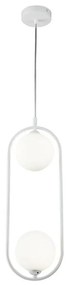 Maytoni MOD013PL-02W - Lampadario a sospensione con filo RING 2xG9/25W/230V bianco
