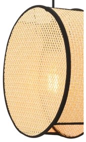 Lampada a sospensione con cavo BIG DRUM 1xE27/60W/230V beige/nero