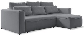 Divano letto angolare grigio (variabile) Homely Tommy - Miuform
