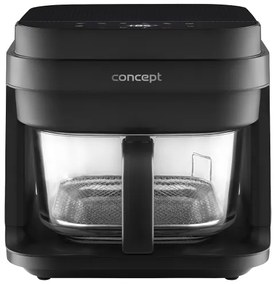 Concept FR5500 - Friggitrice a d'aria GLASS &amp; FAST 5,5 l 1200W/230V nero