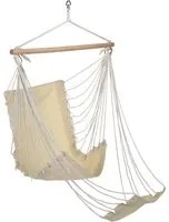 HI Amaca a Sedia con Poggiapiedi Beige in Tela di Cotone cod mxl 77980