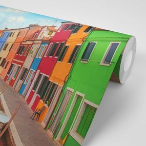 Carta da parati – Casette pastello nel villaggio