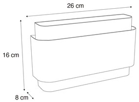 Applique da parete industriale nera 2 luci - Coen