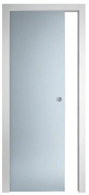 Porta scorrevole Lyra bianco L 80 x H 210 cm reversibile