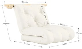 Poltrona di colore naturale allungabile Hooked – Karup Design