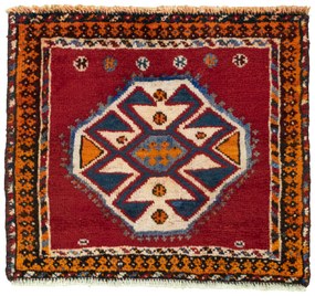 Shiraz Tappeto 50x50 Rosso (Iran) Annodato A Mano