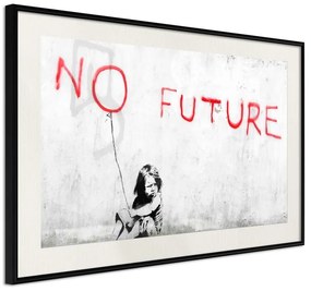 Poster  Banksy: No Future  Cornice Quadri Cornice nera con pass-partout, Larghezza x Altezza Home decor 45x30