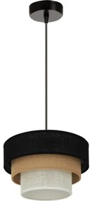 Brilagi - Lampadario a cavo ASPEN LUNETA 1xE27/15W/230V Ø25 nero/beige/crema
