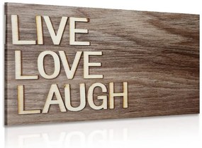 Stampa su tela – Con parole - Live Love Laugh
