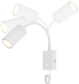 Globo 57911WW - Lampada da parete flessibile ROBBY 1xGU10/25W/230V bianco