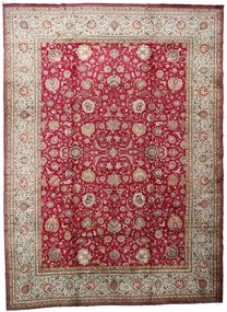 Tabriz Tappeto persiano 540x400 Verde (Iran) Annodato A Mano