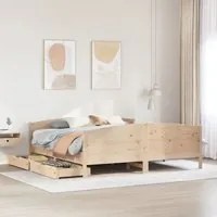 Letto senza Materasso 180x200 cm in Legno Massello di Pino 3301779