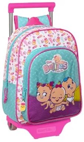 Trolley per la Scuola The Bellies 26 x 34 x 11 cm Viola Turchese Bianco