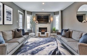 Tappeto in lana blu 160x240 cm Albo - Agnella