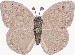 Tappeto per bambini fatto a mano Baby Butterfly, lavabile