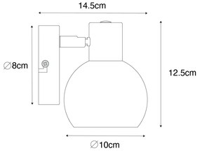 Faretto Art Déco oro con vetro verde - Vidro