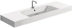 Kerasan Cento lavabo 140x45 cm rettangolare a parete-da appoggio-con piano bianco 353501