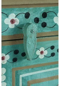 Armadietto verde in mango massiccio 87x152x38 cm Prem – Støraa