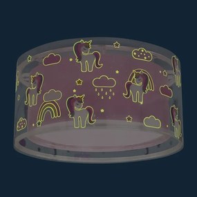 Dalber 41596 - Plafoniera per bambini UNICORNS 2xE27/60W/230V