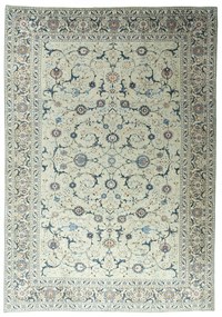 Kashan Tappeto persiano 350 x 250 Verde (Iran) Annodato A Mano