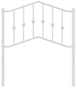 Testiera in metallo bianco 80 cm